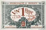 MONACO 1 Franc Essai MONACO 1 Franc Essai 1920 UNC -