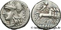 THE REPUBLIC (280 BC to 27 BC) Denier BAEBIA Rome 137 AC. (18,5mm, 3,82g, 12h) -