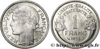 FRANCE 1 franc Morlon, légère V REPUBLIC Beaumont-Le-Roger 1958 (23mm, 1,33g, 6h) -