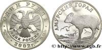 RUSSIA 1 Rouble Proof Goral à longue queue RUSSIA Saint-Petersbourg 2002 (33mm, 17,0g, 12h) -