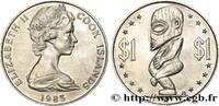 COOK ISLANDS 1 Dollar Elisabeth II / statue de Tangaroa COOK ISLANDS 1983 (38,50mm, g, 12h) -