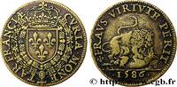 FRANCE Henri III - Émission au revers de Nicolas Le Camus 1586 COUR DES ... 130,00 EUR  plus 18,00 EUR verzending