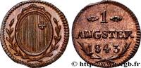 SWITZERLAND - CONFEDERATION OF HELVETIA - CANTON O 1 Angster SWITZERLAND - CONFEDERATION OF HELVETIA - CANTON OF SCHWYZ 1843 (13,75mm, 0,56g, 6h) -