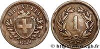 SWITZERLAND 1 Centime Croix Suisse SWITZERLAND Paris 1850 (16mm, 1,44g, 12h) -