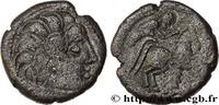 FRANCE Drachme aux mèches aquitaniques, à droite GALLIA - SANTONES / MID-WESTERN, Unspecified c. 60-50 AC. (13,5mm, 2g, 2h) -