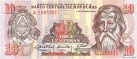 HONDURAS 10 Lempiras HONDURAS 10 Lempiras 1989 UNC- -