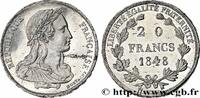 FRANCE Concours de 20 francs, essai de Montagny, buste ha II REPUBLIC Paris 1848 (21mm, 2,75g, 6h) -
