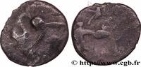 FRANCE Denier à la tête casquée à droite et aux carnyx GALLIA - AULERCI CENOMANI (Area of Le Mans) Le Mans (72) c. 80-50 AC. (12mm, 0,9g, 9h) -