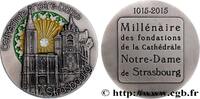 FRANCE Médaille, Millénaire des fondations de la Cathédra MONUMENTS 67 - Strasbourg 2015 (70mm, 182,04g, 12h) -