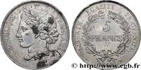 FRANCE Concours de 5 francs, essai en étain attribué à Ga II REPUBLIC Paris 1848 (37mm, 17,14g, 6h) -