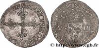 FRANCE Huitième d'écu, croix de face HENRY III La Rochelle 1588 (26mm, 4,79g, 9h) -