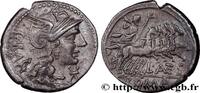 THE REPUBLIC (280 BC to 27 BC) Denier ANTESTIA Rome 136 AC. (19,5mm, 3,92g, 1h) -
