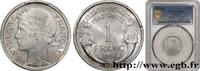 FRANCE 1 franc Morlon, légère V REPUBLIC Beaumont-Le-Roger 1958 (23mm, 1,3g, 6h) -