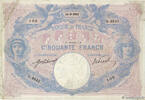FRANCE 50 Francs BLEU ET ROSE FRANCE 50 Francs BLEU ET ROSE 1913 F+ -