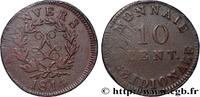 FRANCE 10 cent. Anvers au double L, frappe de l’atelier d LOUIS XVIII Anvers 1814 (34,88mm, 25,34g, 6h) -