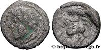 FRANCE Drachme aux mèches aquitaniques, à gauche GALLIA - SANTONES / MID-WESTERN, Unspecified c. 60-50 AC. (15,5mm, 1,81g, 10h) -