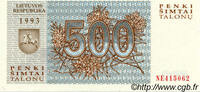 LITHUANIA 500 Talonu LITHUANIA 500 Talonu 1993 UNC -