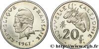 NEW CALEDONIA Essai de 20 Francs Marianne / buffles NEW CALEDONIA Paris 1967 (28,5mm, g, 6h) -