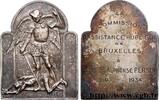 FRANCE Plaquette, Commission d’assistance publique de Bru BELGIQUE - ROYAUME DE BELGIQUE - ALBERT Ier Belgique, Bruxelles 1934 (55,5mm, 52,17g, 12h) -