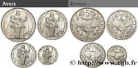 NEW CALEDONIA Lot de 4 monnaies Union Française (50 Centimes, 1, NEW CALEDONIA 1949-1952 (mm, g, 6h) -