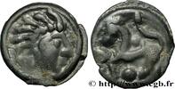 FRANCE Potin à la tête “d’indien”, de style fin SENONES (Area of Sens) Ier siècle avant J.-C. (19mm, 4,82g, 3h) -
