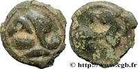 FRANCE Potin à la tête casquée et à l’animal retourné SEQUANI, Unspecified c.58-50 AC. (17mm, 2,26g, 4h) -