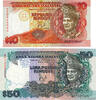 MALAYSIA 10 et 50 Ringitt Lot MALAYSIA 10 et 50 Ringitt Lot 1987 XF - AU -