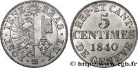 SWITZERLAND - REPUBLIC OF GENEVA 5 Centimes SWITZERLAND - REPUBLIC OF GENEVA 1840 (19,50mm, 1,97g, h) -