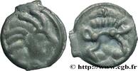 FRANCE Potin à la tête “d’indien” et au sanglier SENONES (Area of Sens) c. avant 52 AC. (18mm, 3,03g, 4h) -