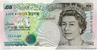 ENGLAND 5 Pounds ENGLAND 5 Pounds 1990 UNC- -
