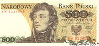 POLAND 500 Zlotych POLAND 500 Zlotych 1982 UNC -