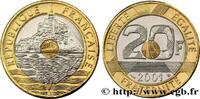 FRANCE 20 francs Mont Saint-Michel V REPUBLIC Pessac 2001 (27mm, 9g, 6h) -