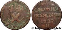 AMERICA - Louisiana, Acadia, Canada 9 Deniers des Colonies Françoises AMERICA - Louisiana, Acadia, Canada La Rochelle 1722 (26mm, 5,88g, 6h) -