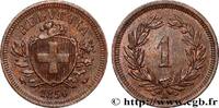 SWITZERLAND 1 Centime (Rappen) SWITZERLAND Paris 1850 (16mm, 1,50g, 12h) -