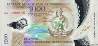 VANUATU 1000 Vatu Petit numéro VANUATU 1000 Vatu Petit numéro 2014 UNC -