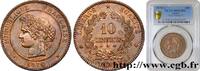 FRANCE 10 centimes Cérès III REPUBLIC Paris 1870 (30mm, 10,55g, 6h) -