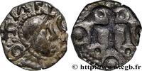 FRANCE Denier à la croix ancrée PARIS (PARISIUS) Paris (75) c. 700-725 (11mm, 1,12g, 6h) -