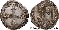 FRANCE Quart d'écu de Navarre NAVARRE-BEARN - HENRY III Saint-Palais 1585 (31mm, 9,66g, 12h) -