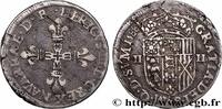 FRANCE Quart d'écu NAVARRE-BEARN - HENRY III Pau 1588 (29,5mm, 9,61g, 9h) -