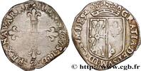 FRANCE Quart d'écu de Navarre NAVARRE-BEARN - HENRY III Saint-Palais 1589 (29,5mm, 9,51g, 2h) -
