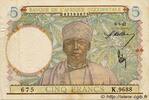 FRENCH WEST AFRICA (1895-1958) 5 Francs FRENCH WEST AFRICA (1895-1958) 5 Francs 1942 VF -