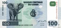CONGO, DEMOCRATIC REPUBLIC 100 Francs CONGO, DEMOCRATIC REPUBLIC 100 Francs 2000 UNC -