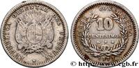 URUGUAY 10 Centesimos emblème URUGUAY Paris 1877 (18mm, 2,44g, 6h) -