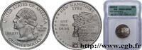 UNITED STATES OF AMERICA 1/4 Dollar New Hampshire - Silver Proof UNITED STATES OF AMERICA San Francisco 2000 (24,30mm, 6,25g, 6h) -