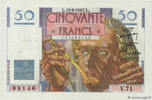 FRANCE 50 Francs LE VERRIER FRANCE 50 Francs LE VERRIER 1947 AU -