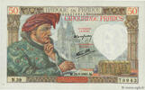 FRANCE 50 Francs JACQUES CŒUR FRANCE 50 Francs JACQUES CŒUR 1941 XF+ -