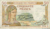 FRANCE 50 Francs CÉRÈS FRANCE 50 Francs CÉRÈS 1936 F+ -