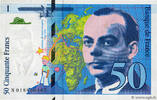 FRANCE 50 Francs SAINT-EXUPÉRY modifié FRANCE 50 Francs SAINT-EXUPÉRY modifié 1994 XF -