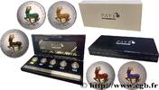 GABON Coffret 5 x 1000 Francs Springbok GABON 2014 (40mm, 31,10g, 12h) -