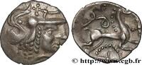 FRANCE Denier à la tête casquée à droite à la roue perlée GALLIA - AULERCI CENOMANI (Area of Le Mans) Le Mans (72) c. 80-50 AC. (13mm, 0,79g, 7h) -